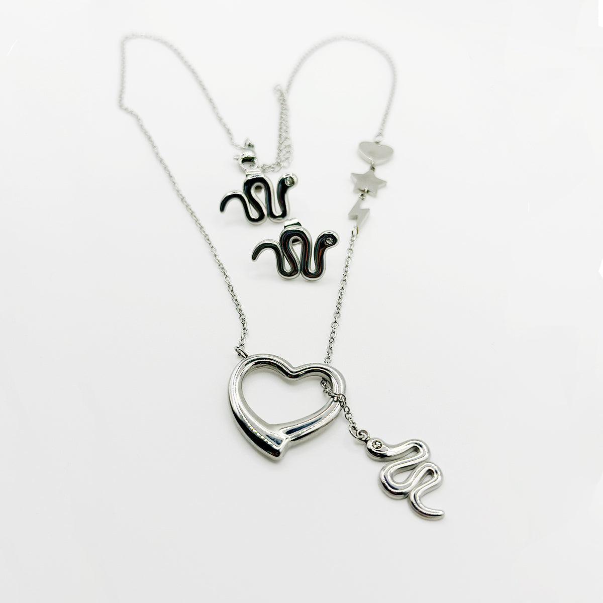 SICI - Cadena para mujer color plata de 60 cm