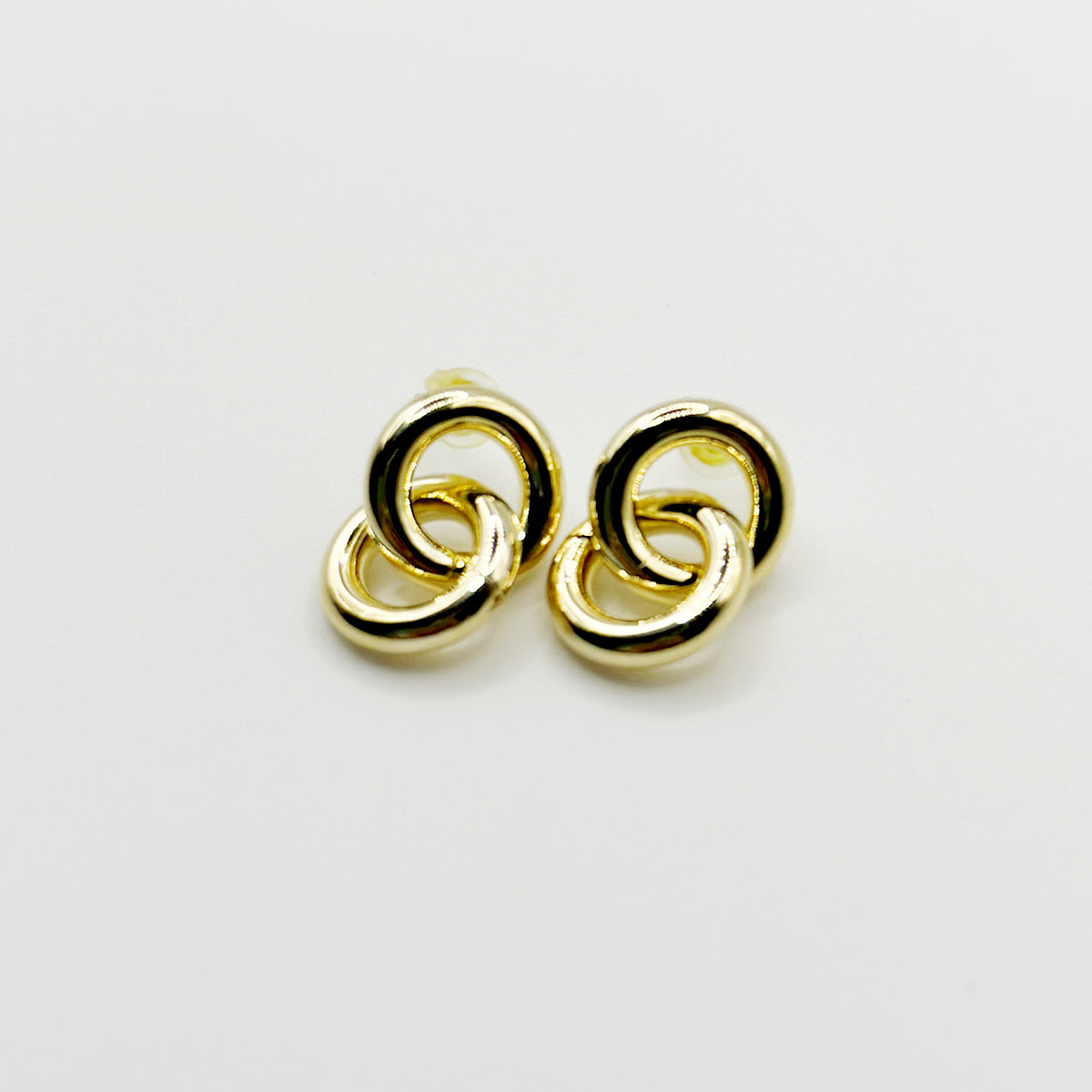 SICI - Aretes para mujer de chapa de oro de 2 cms de largo - CH-A11